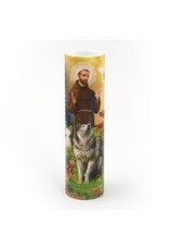 Saints Gift Collection LED Candle with Prayer- St Francis of Assisi