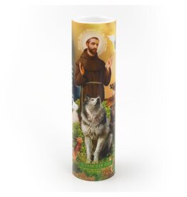 Saints Gift Collection LED Candle with Prayer- St Francis of Assisi