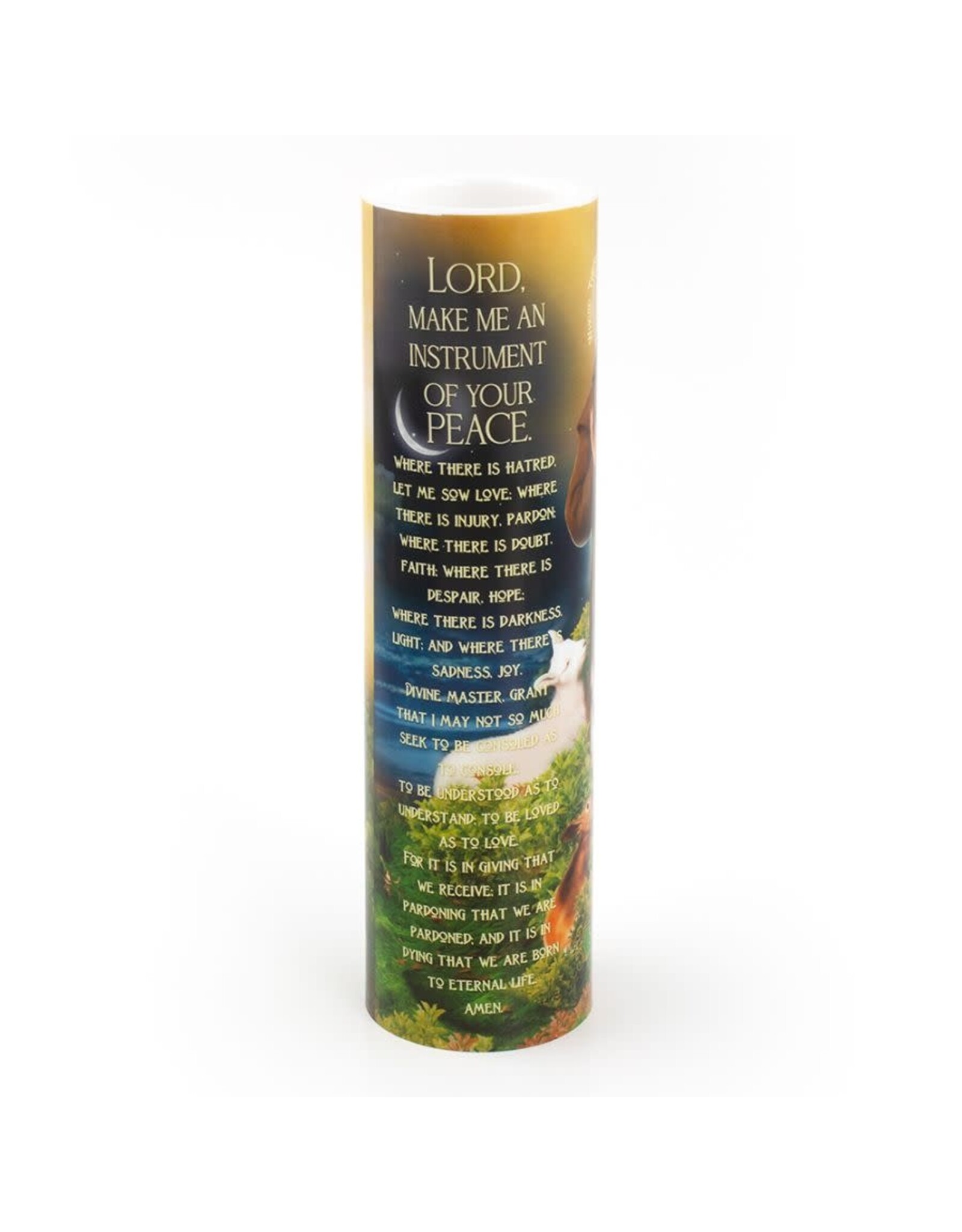Saints Gift Collection LED Candle with Prayer- St Francis of Assisi