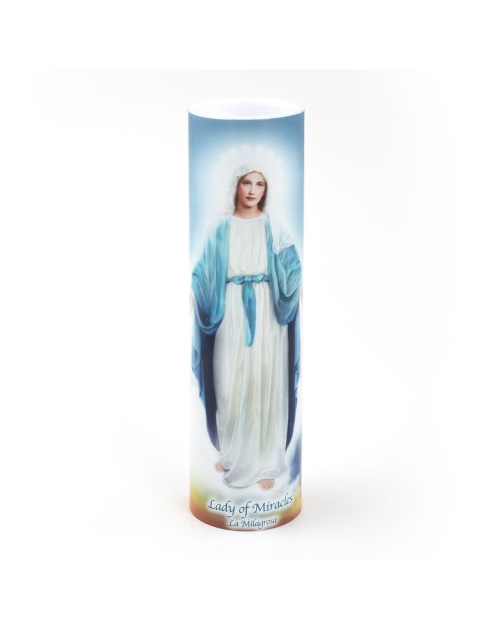 Saints Gift Collection LED Candle with Prayer - Our Lady of Miracles