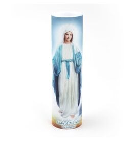 Saints Gift Collection LED Candle with Prayer - Our Lady of Miracles