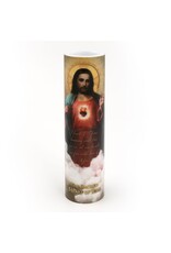 Saints Gift Collection LED Candle with Prayer - Sacred Heart of Jesus