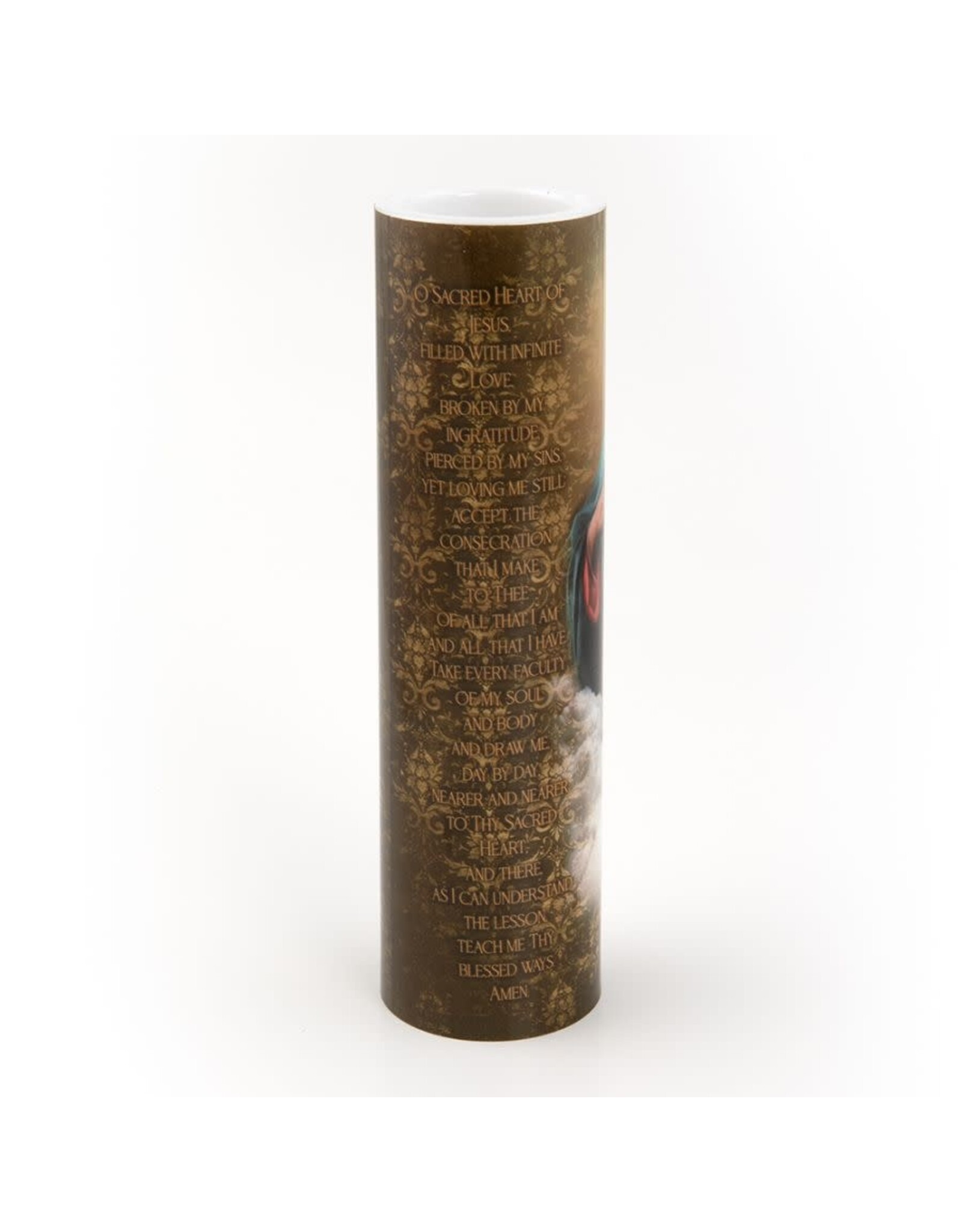 Saints Gift Collection LED Candle with Prayer - Sacred Heart of Jesus
