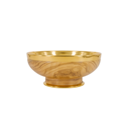 Elleci Open Ciboria - Olive Wood, Gold Plated