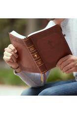 Catholic Bible Press NABRE Large-Print Catholic Bible, Leather-Look Brown, Thumb Indexed