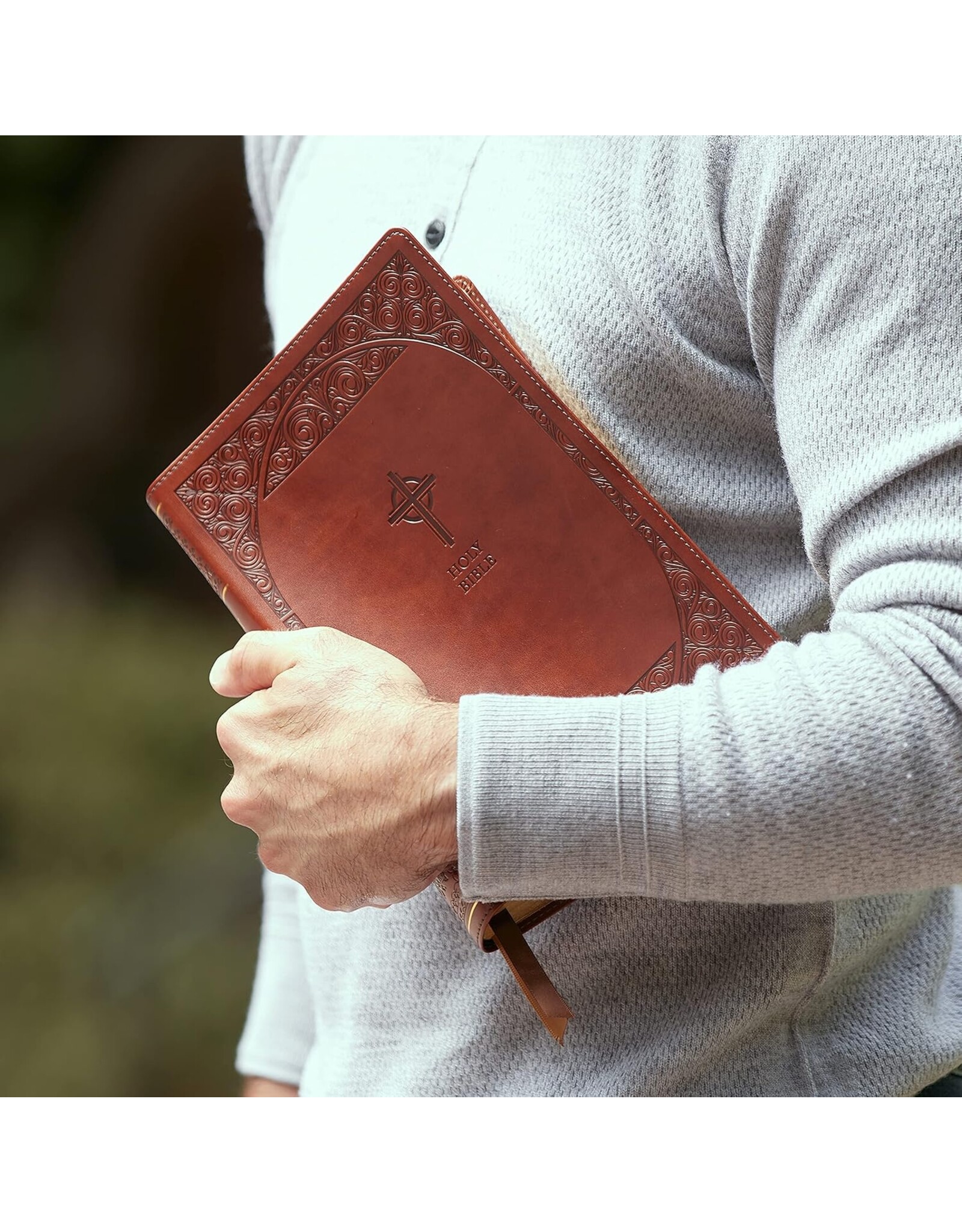 Catholic Bible Press NABRE Large-Print Catholic Bible, Leather-Look Brown