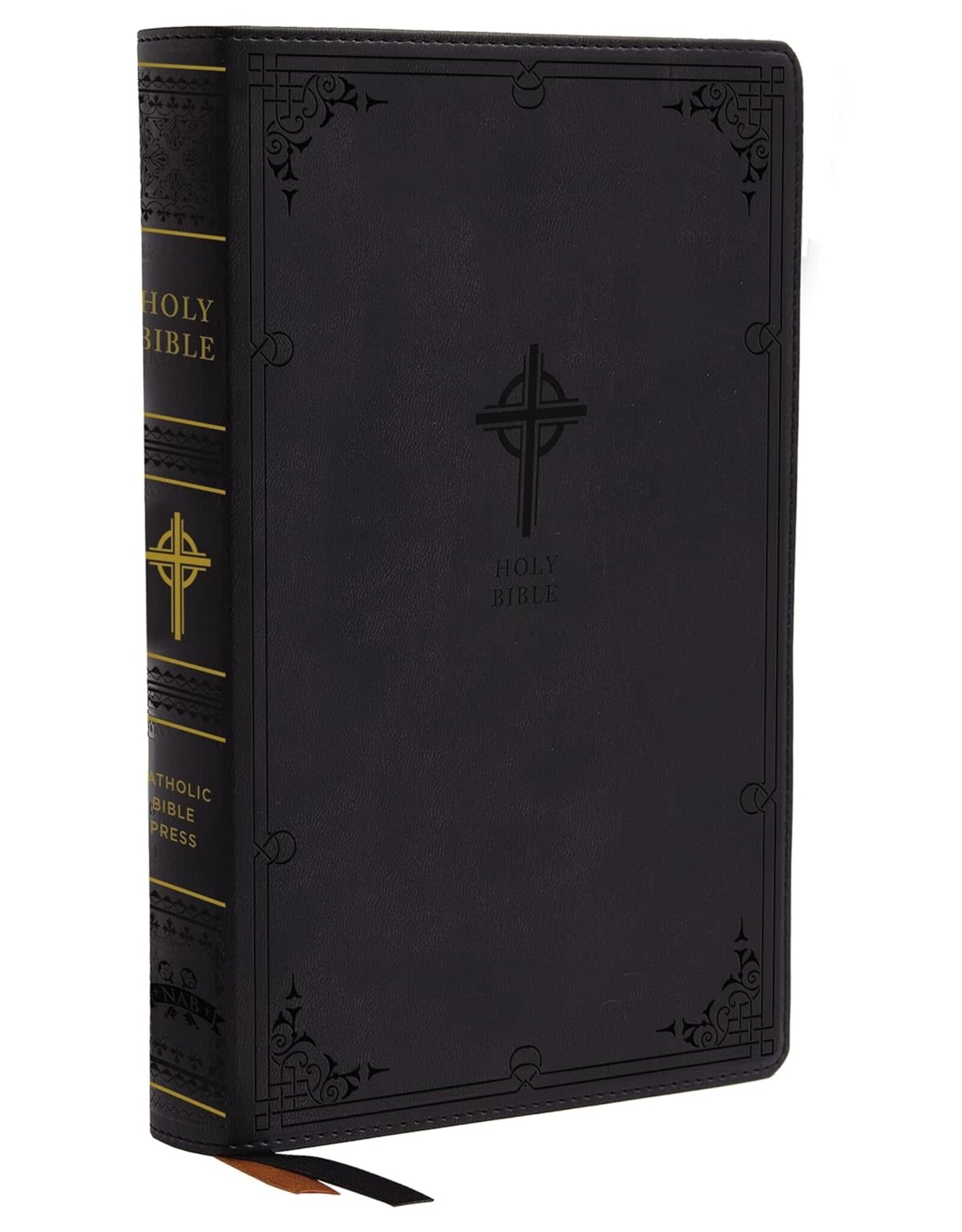 Catholic Bible Press NABRE Large-Print Catholic Bible, Leather-Look Black, Thumb Indexed