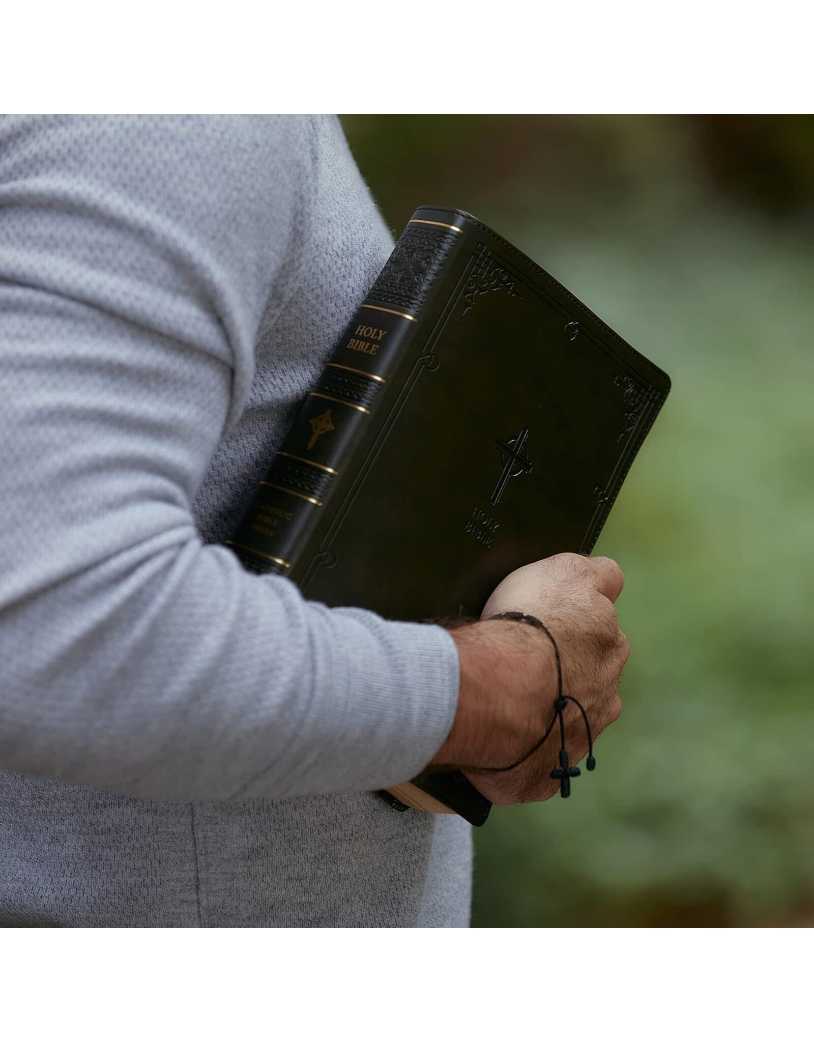 Catholic Bible Press NABRE Large-Print Catholic Bible, Leather-Look Black, Thumb Indexed