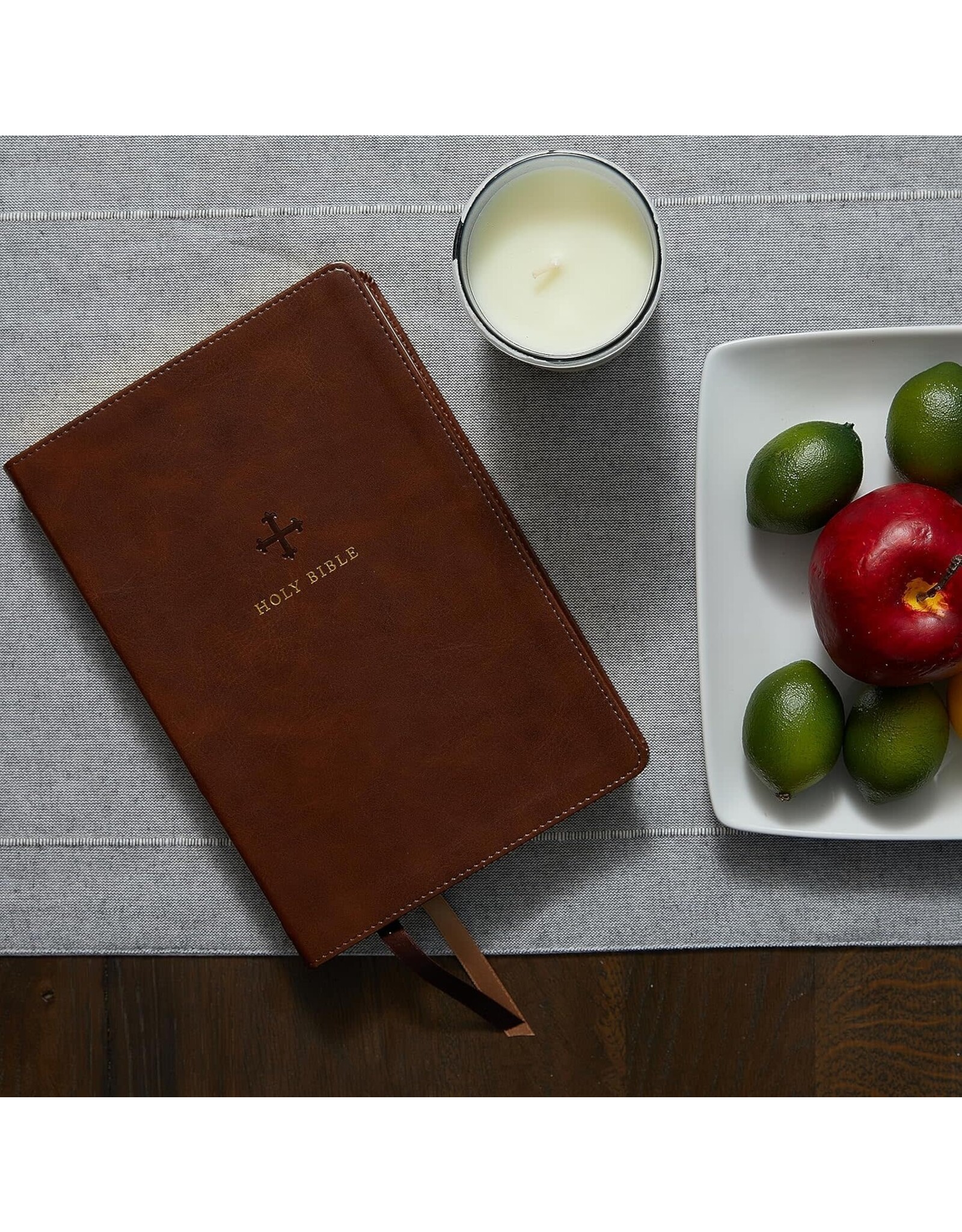 Catholic Bible Press NRSV Large-Print Catholic Bible, Leathersoft Brown