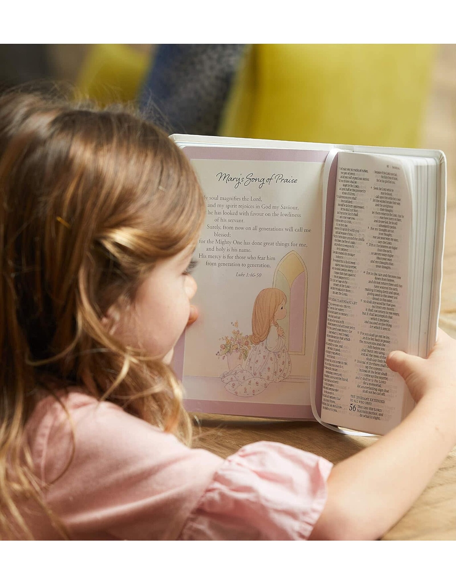 Catholic Bible Press NRSV Catholic Bible, Precious Moments, White Leathersoft