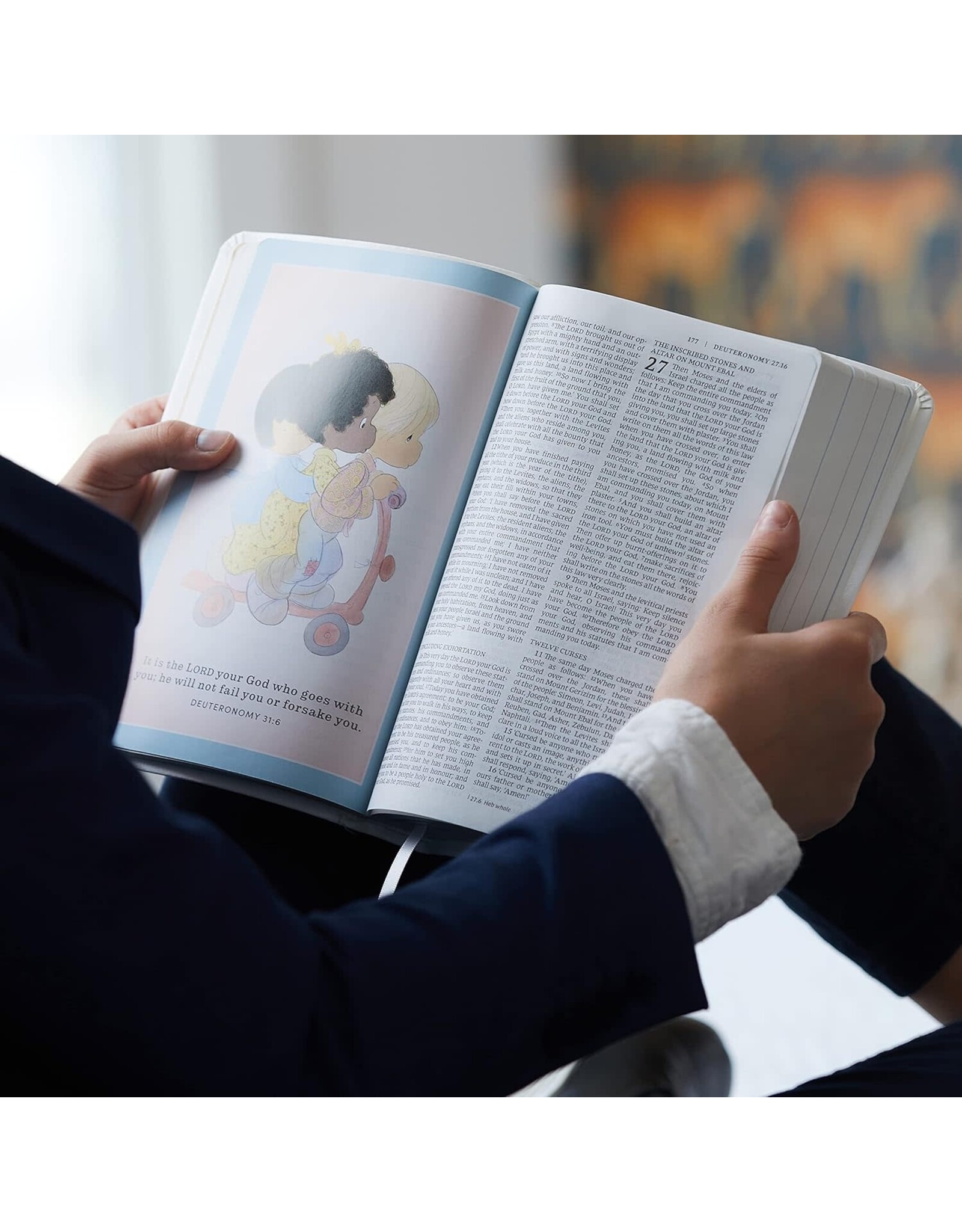 Catholic Bible Press NRSV Catholic Bible, Precious Moments, White Leathersoft