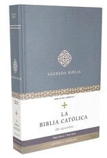 Catholic Bible Press Biblia Católica, Edición Para Notas, Tapa Dura/Tela, Azul, Comfort Print