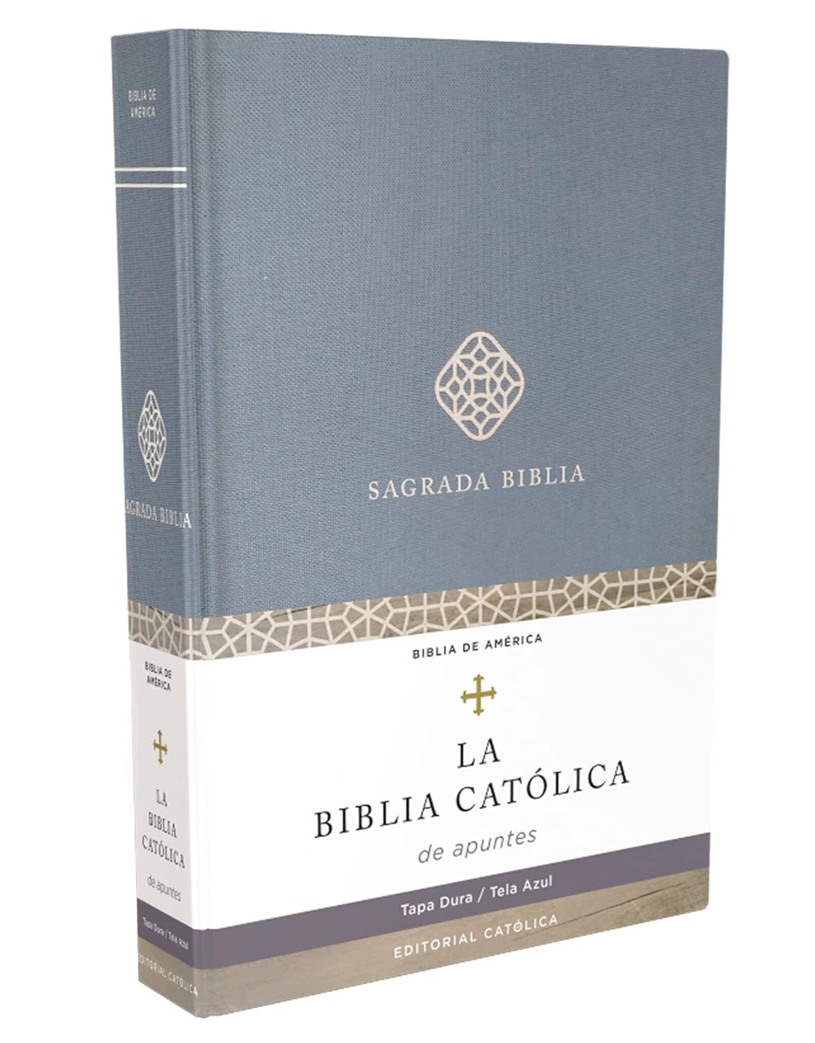 Catholic Bible Press Biblia Católica, Edición Para Notas, Tapa Dura/Tela, Azul, Comfort Print
