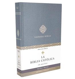 Catholic Bible Press Biblia Católica, Edición Para Notas, Tapa Dura/Tela, Azul, Comfort Print