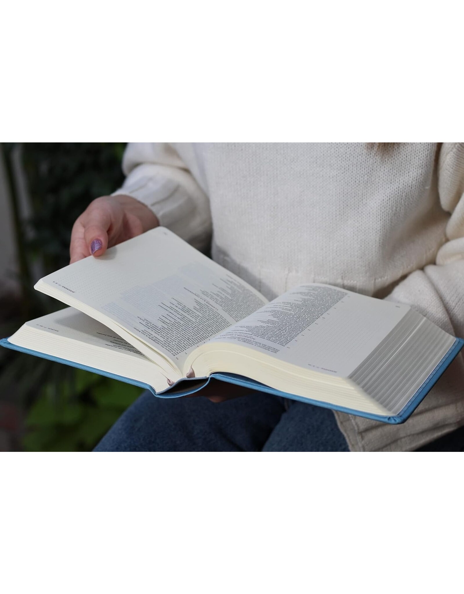 Catholic Bible Press Biblia Católica, Edición Para Notas, Tapa Dura/Tela, Azul, Comfort Print