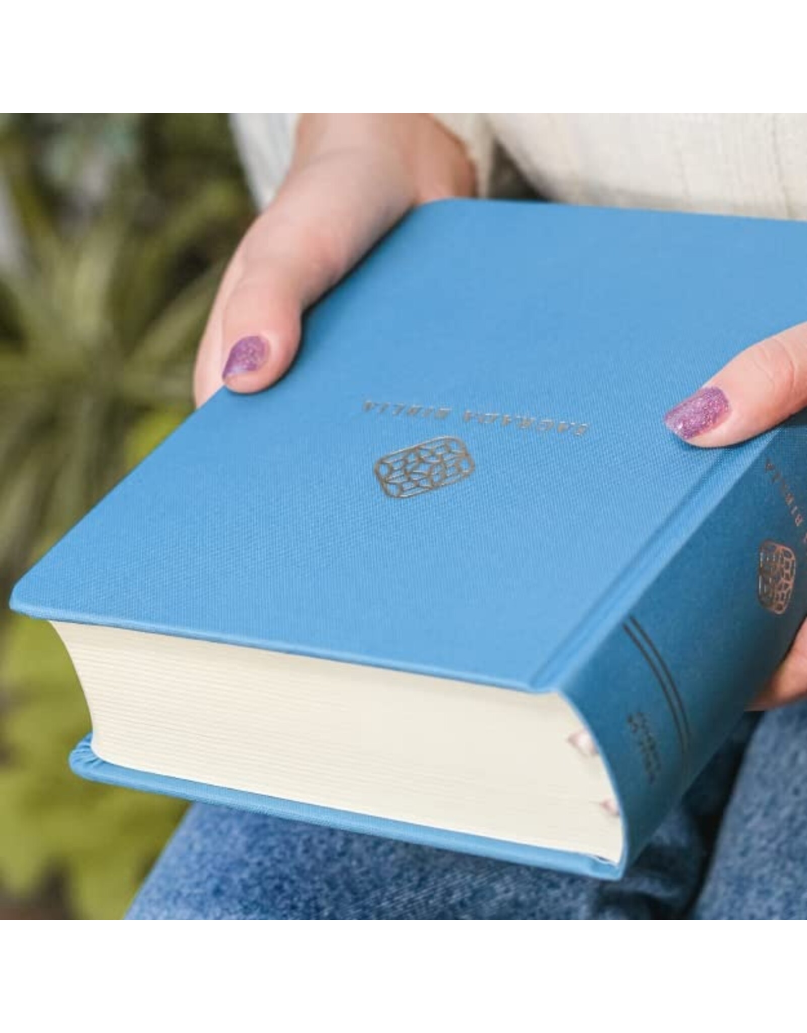 Catholic Bible Press Biblia Católica, Edición Para Notas, Tapa Dura/Tela, Azul, Comfort Print