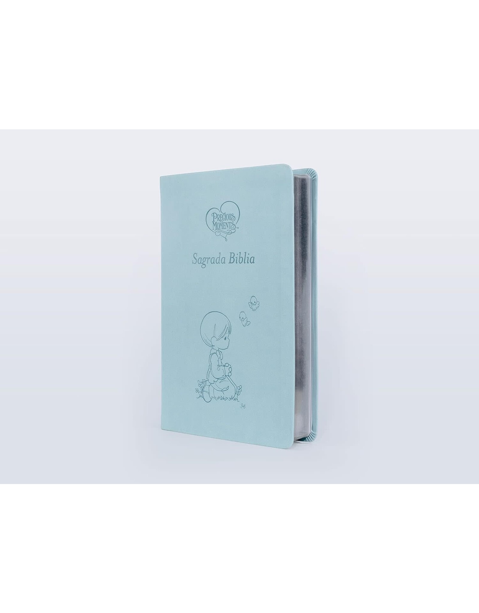 Catholic Bible Press Biblia Católica, Precious Moments(tm), Leathersoft, Azul Celeste, Comfort Print