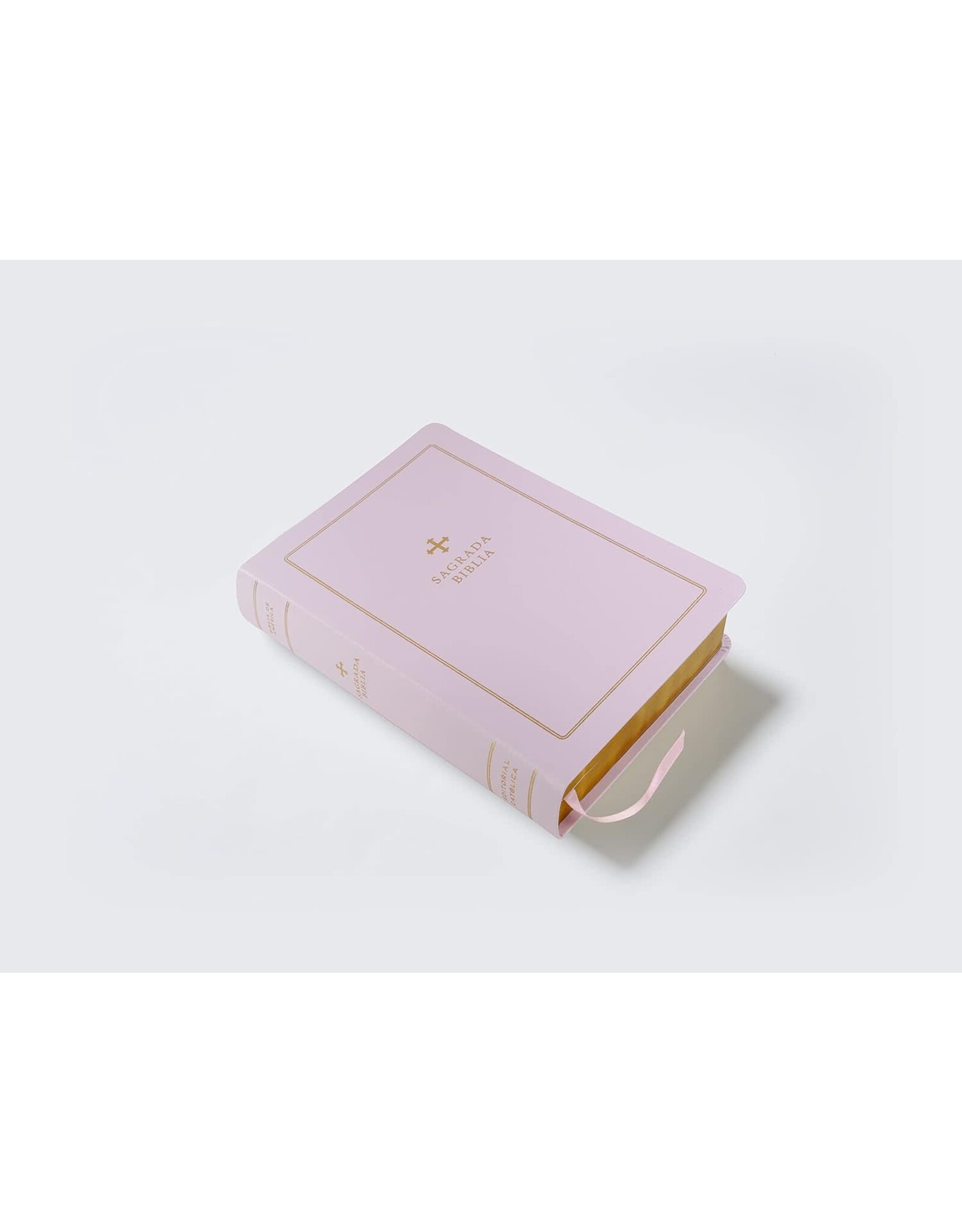 Catholic Bible Press Biblia Católica, Regalos Y Ceremonias, Piel Reciclada, Rosado, Comfort Print