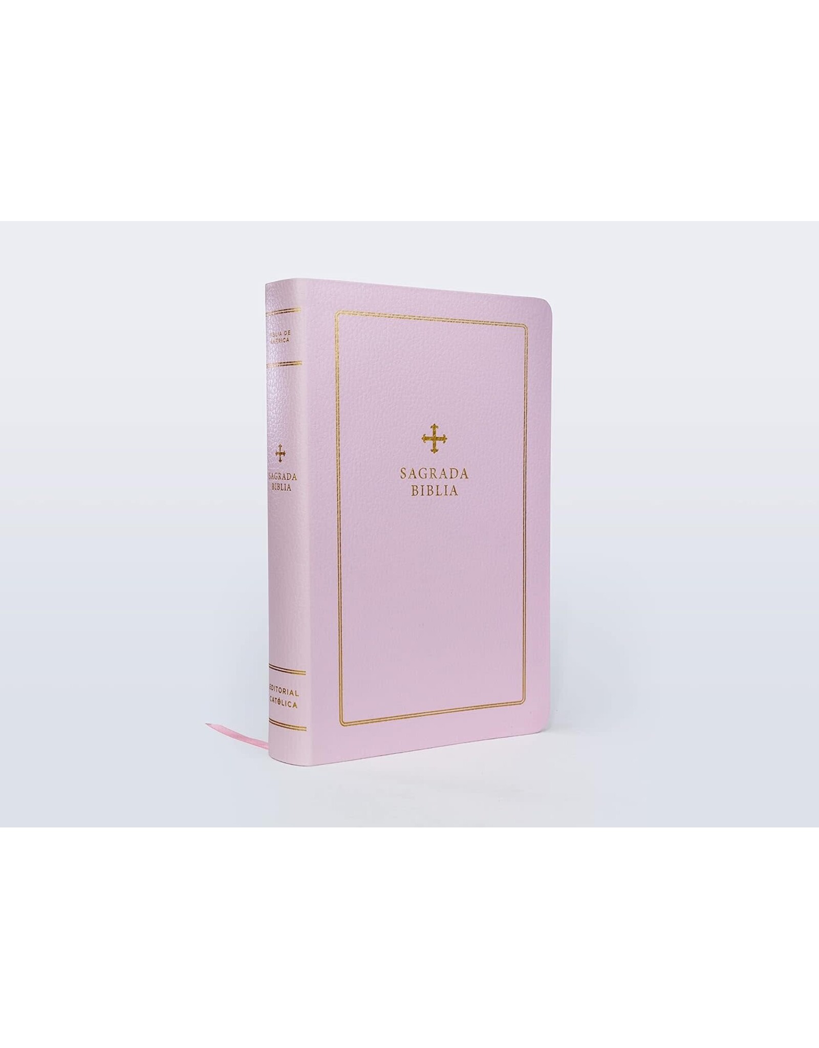 Catholic Bible Press Biblia Católica, Regalos Y Ceremonias, Piel Reciclada, Rosado, Comfort Print