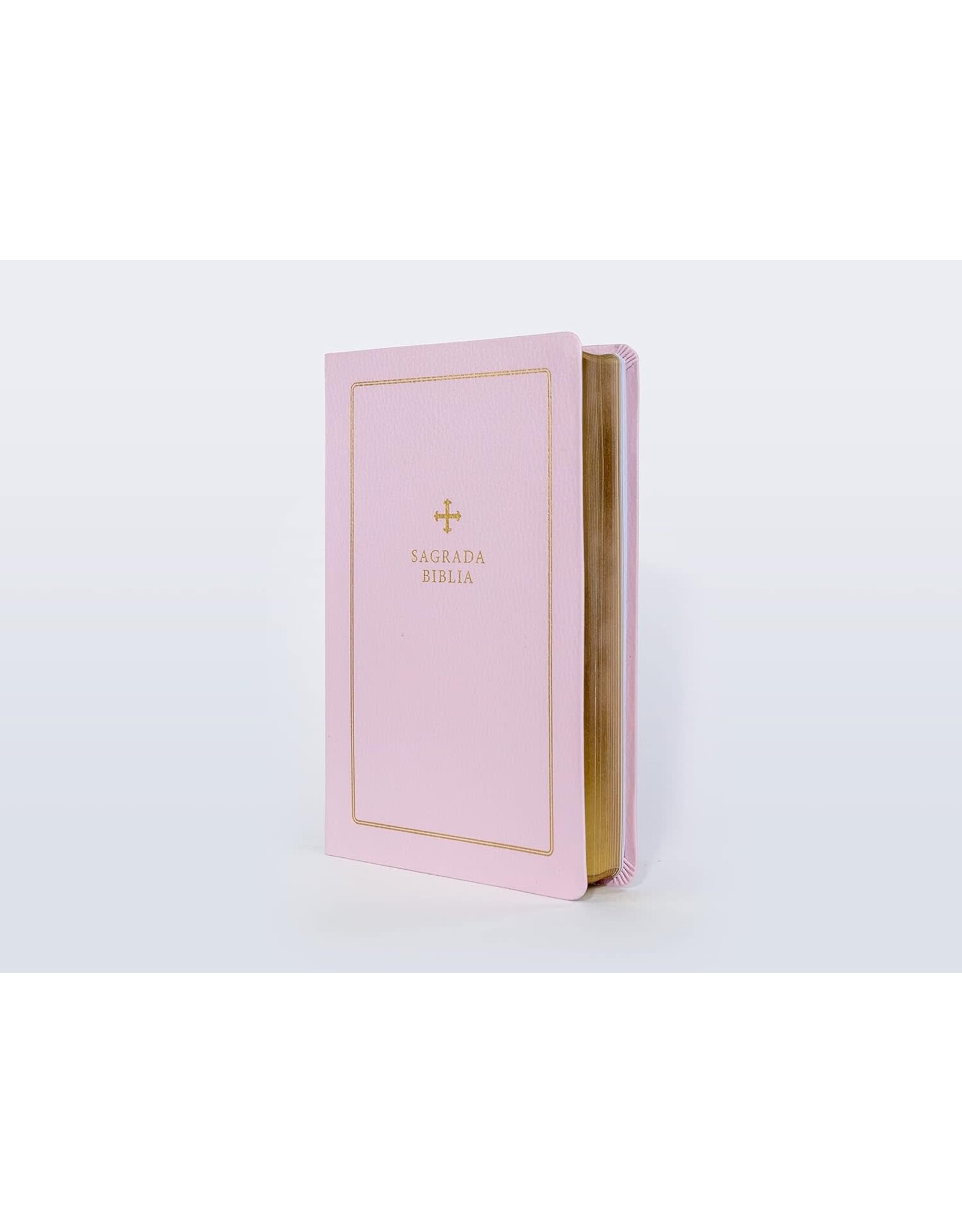 Catholic Bible Press Biblia Católica, Regalos Y Ceremonias, Piel Reciclada, Rosado, Comfort Print