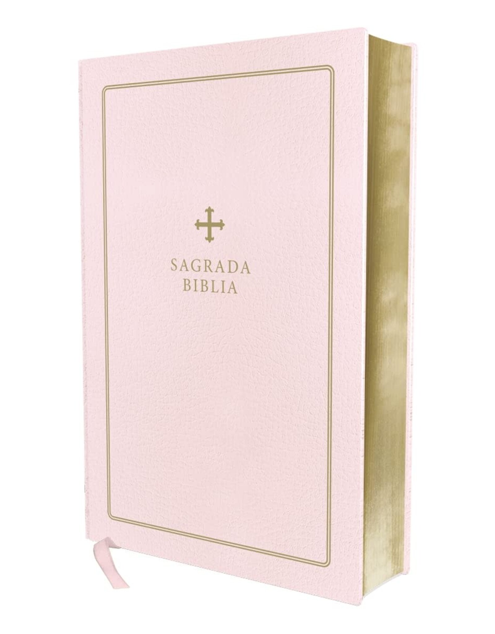 Catholic Bible Press Biblia Católica, Regalos Y Ceremonias, Piel Reciclada, Rosado, Comfort Print