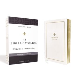 Catholic Bible Press Biblia Católica, Regalos Y Ceremonias, Piel Reciclada, Blanco, Comfort Print