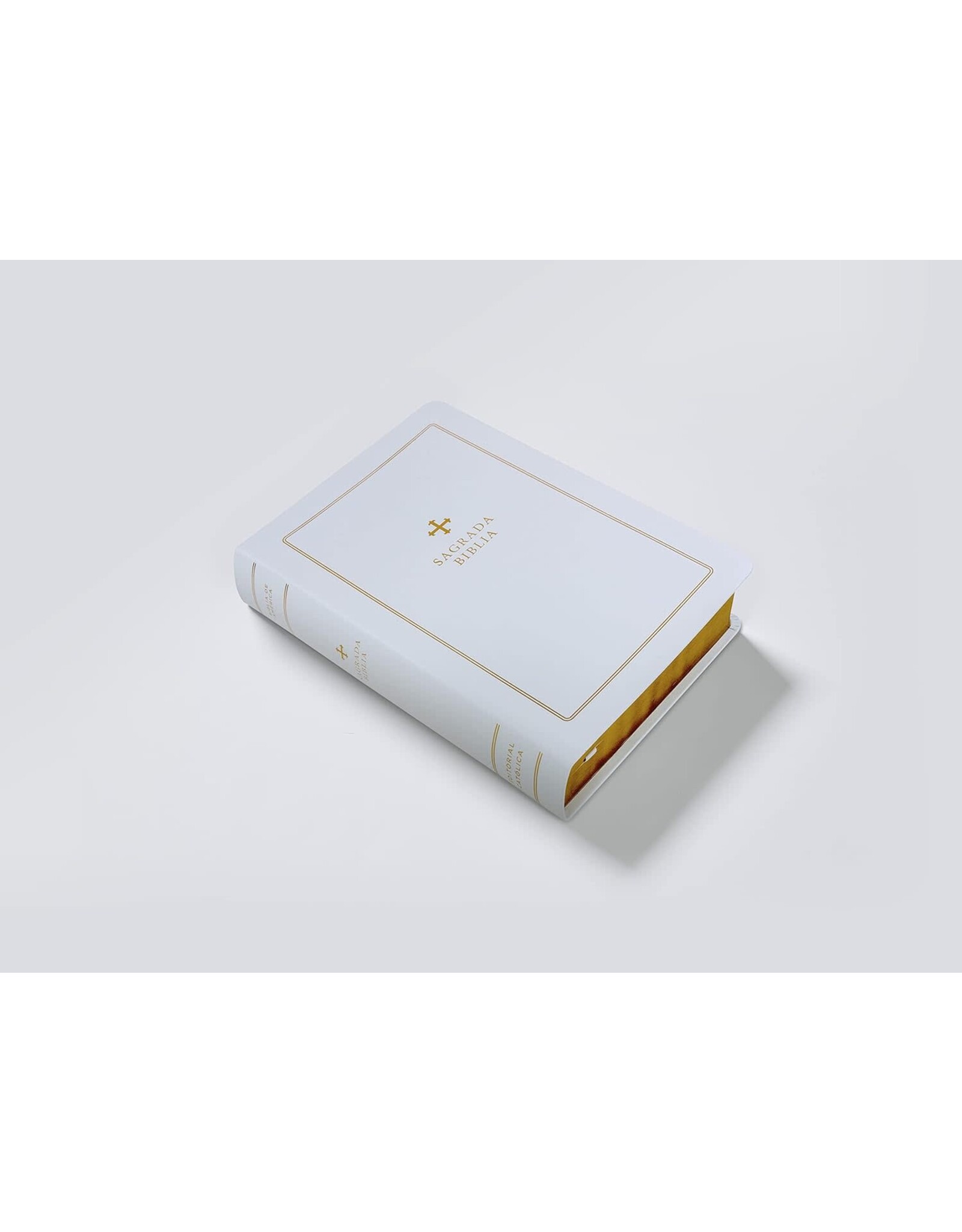 Catholic Bible Press Biblia Católica, Regalos Y Ceremonias, Piel Reciclada, Blanco, Comfort Print