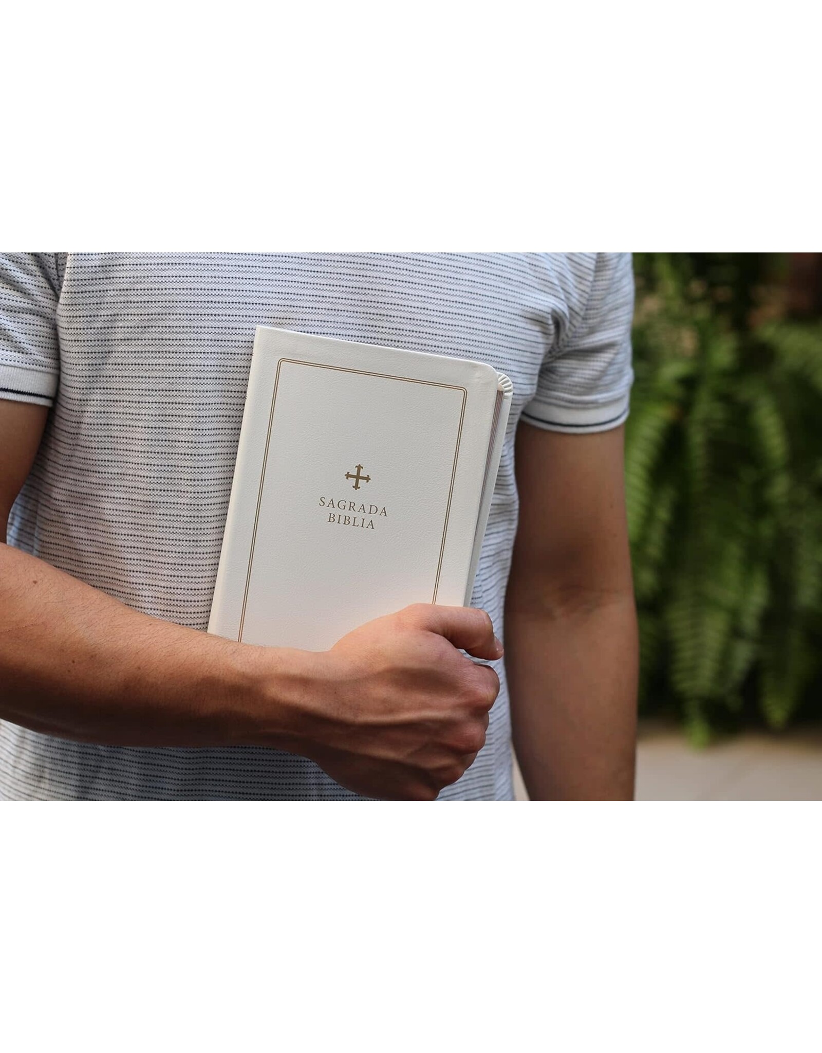 Catholic Bible Press Biblia Católica, Regalos Y Ceremonias, Piel Reciclada, Blanco, Comfort Print