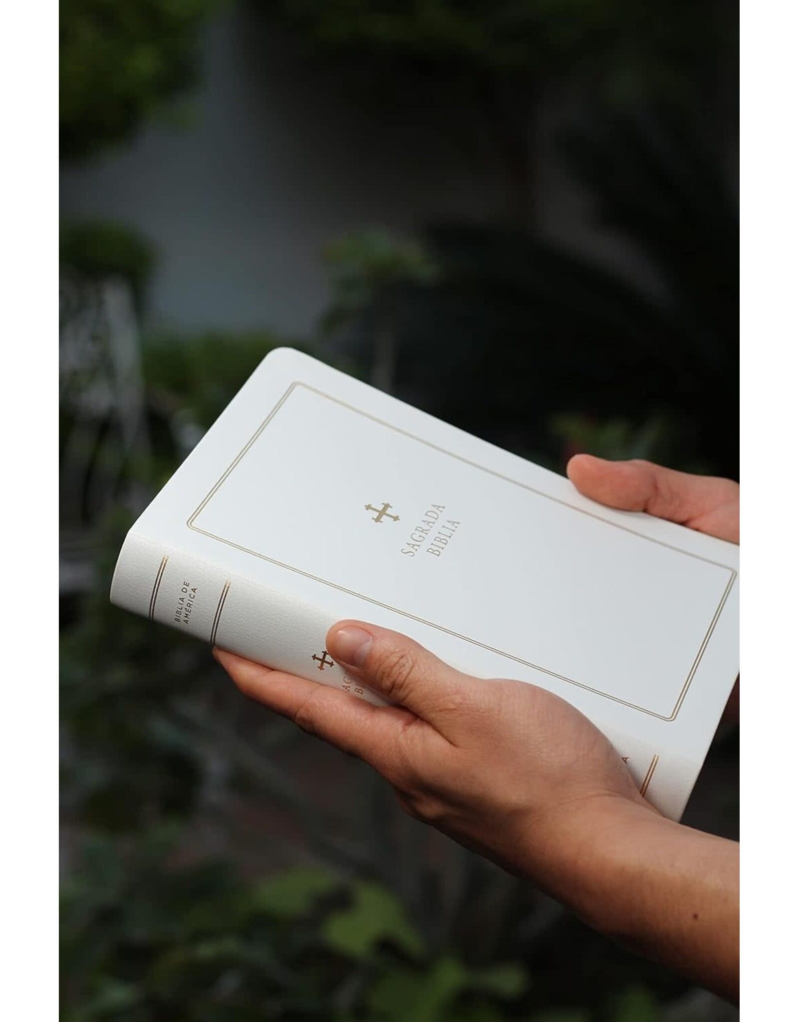 Catholic Bible Press Biblia Católica, Regalos Y Ceremonias, Piel Reciclada, Blanco, Comfort Print