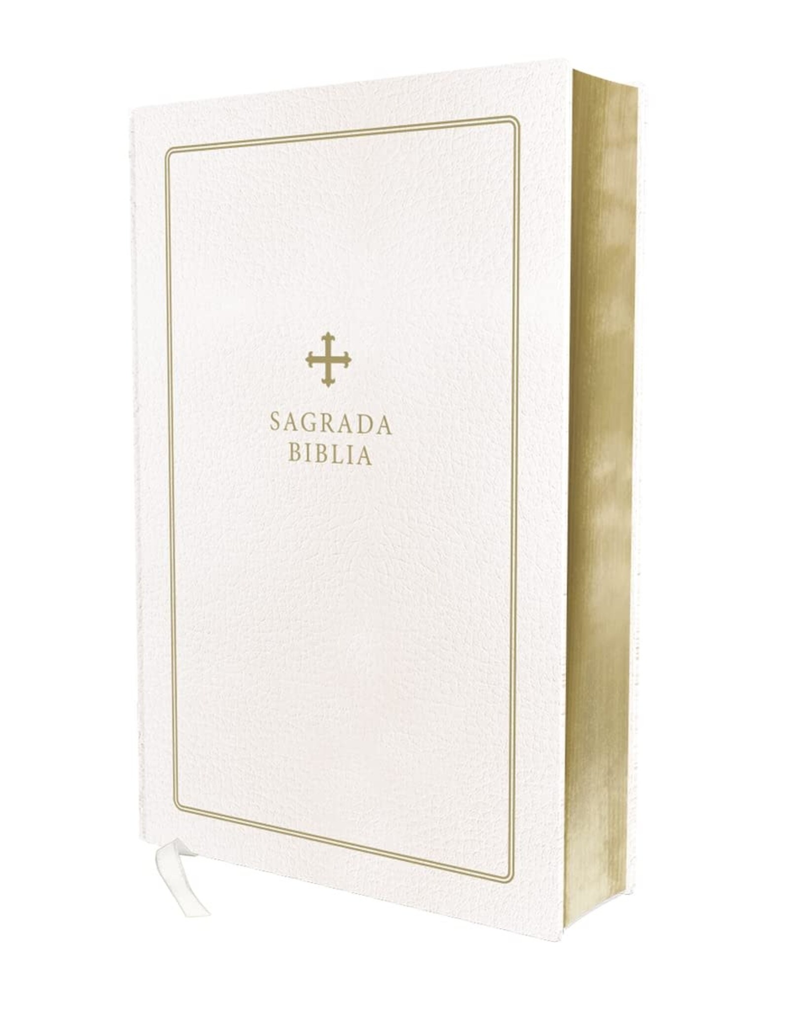 Catholic Bible Press Biblia Católica, Regalos Y Ceremonias, Piel Reciclada, Blanco, Comfort Print