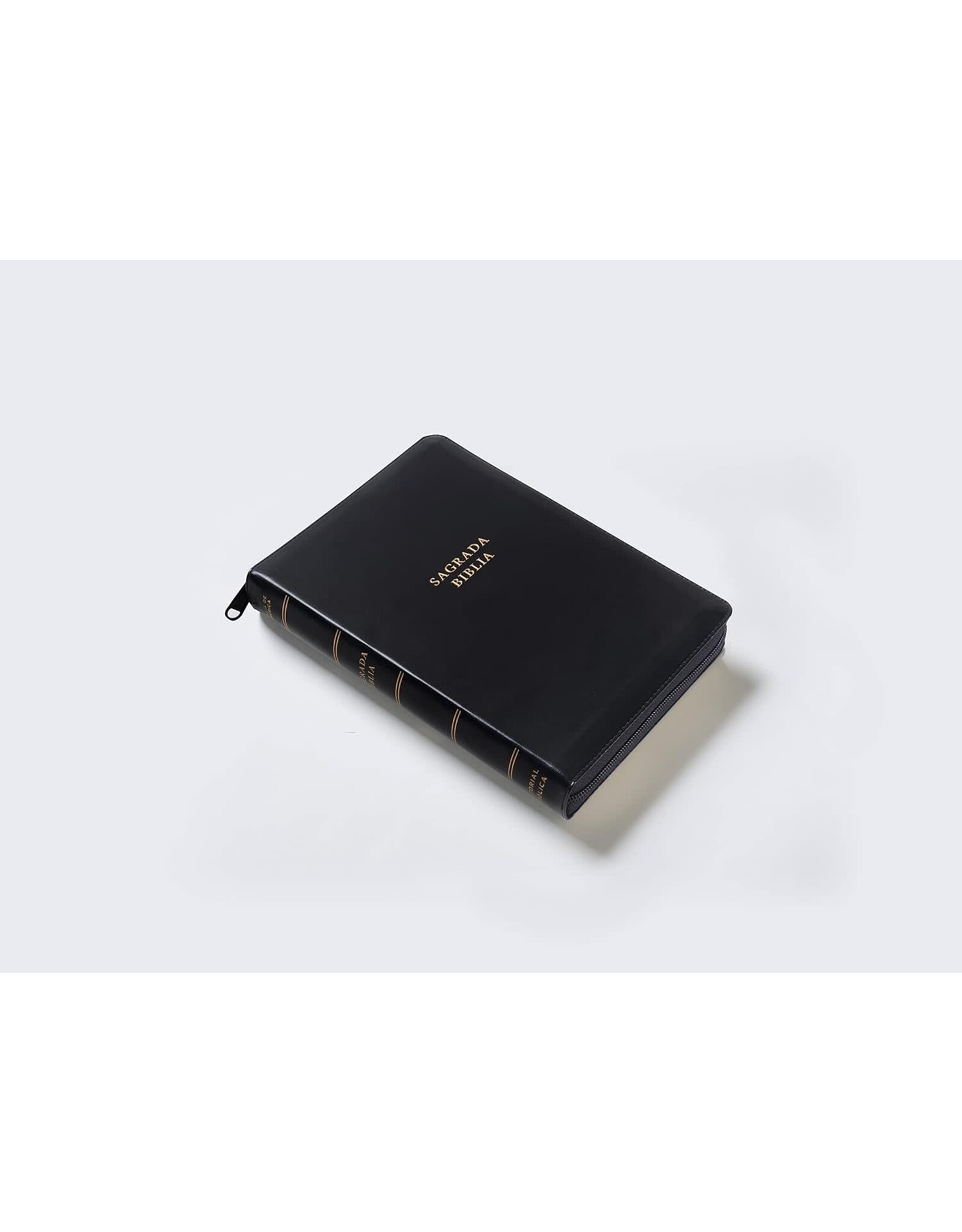 Catholic Bible Press Biblia Católica, Tamaño Personal, Leathersoft, Negra, Con Cierre, Comfort Print