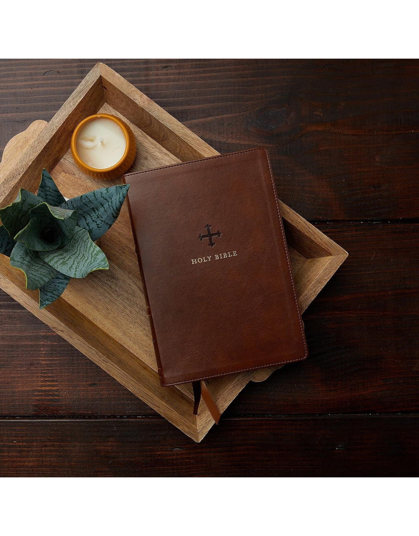 Catholic Bible Press NRSV Catholic Bible, Thinline, Leathersoft Brown