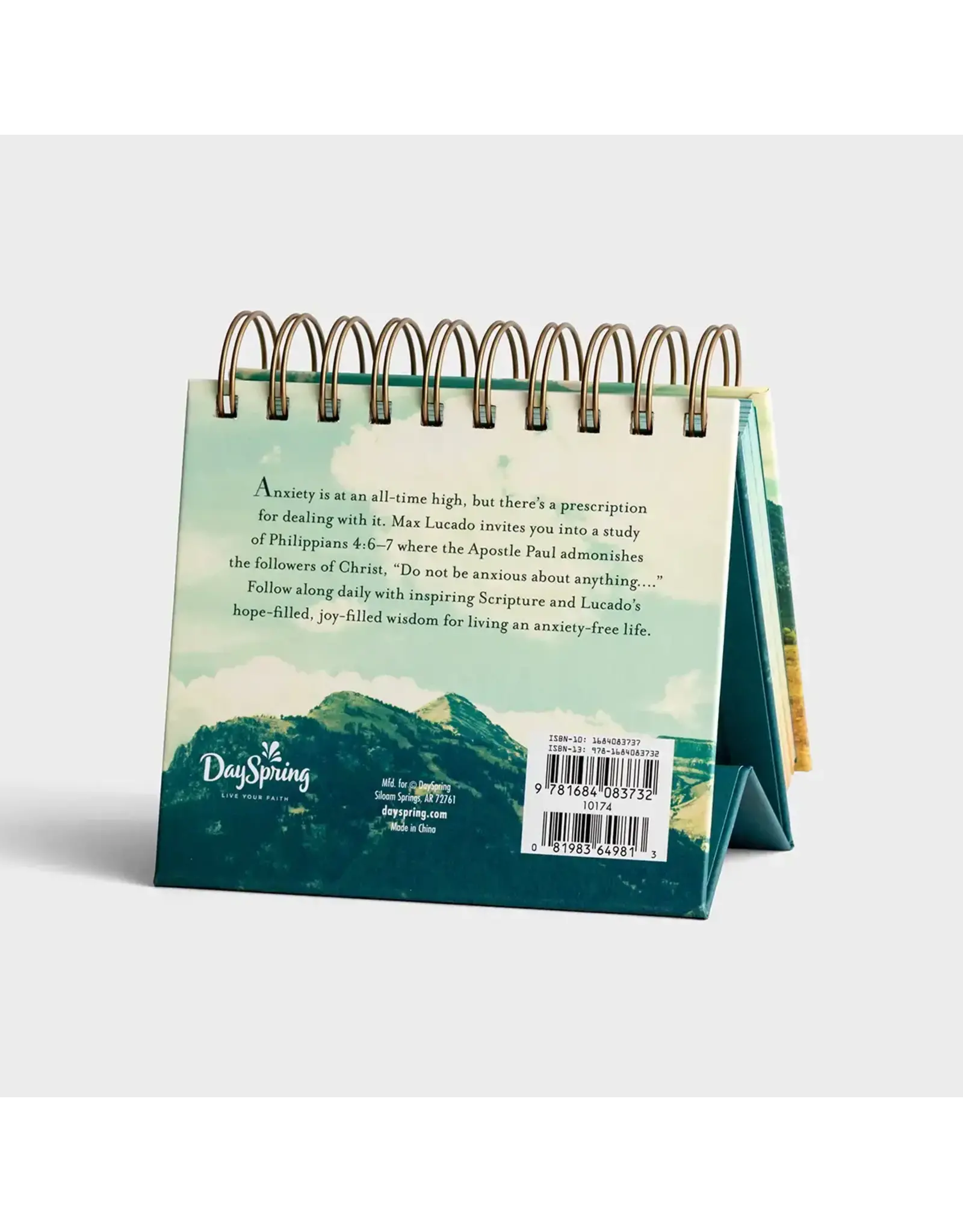 Dayspring Perpetual Calendar (Day Brightener) - Anxious for Nothing (Max Lucado)