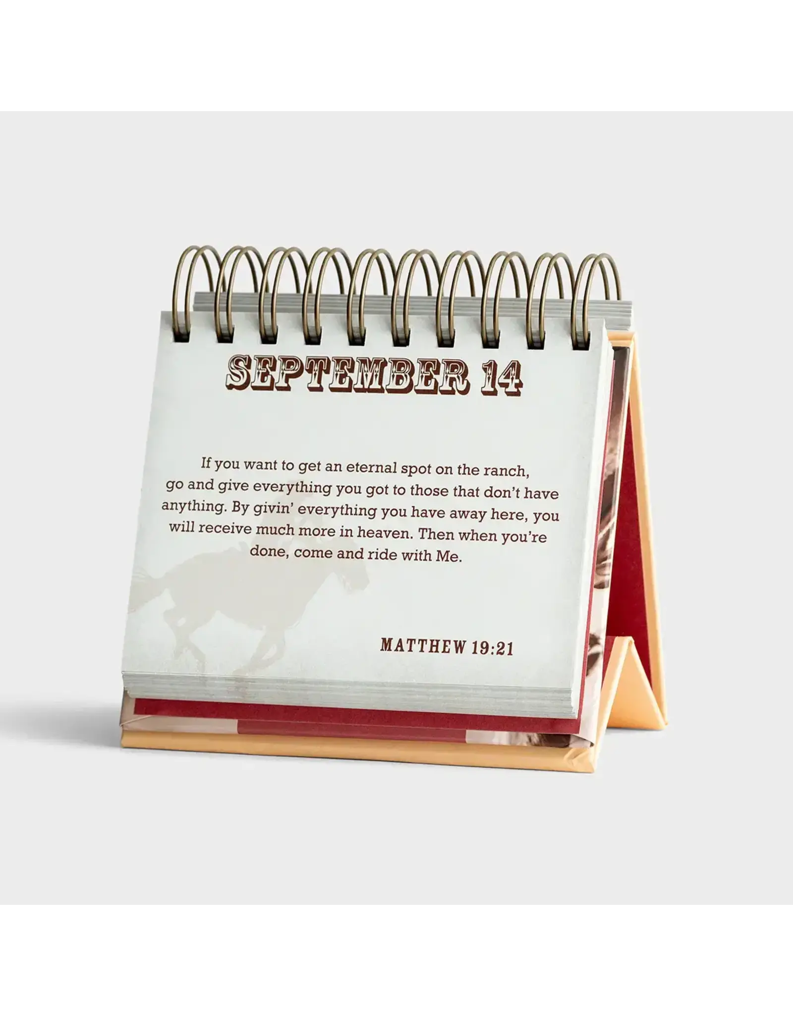 Dayspring Perpetual Calendar (Day Brightener) - Cowboy Bible Verses