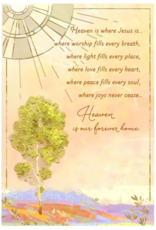 Christian Celebrations Sympathy Card - Heaven