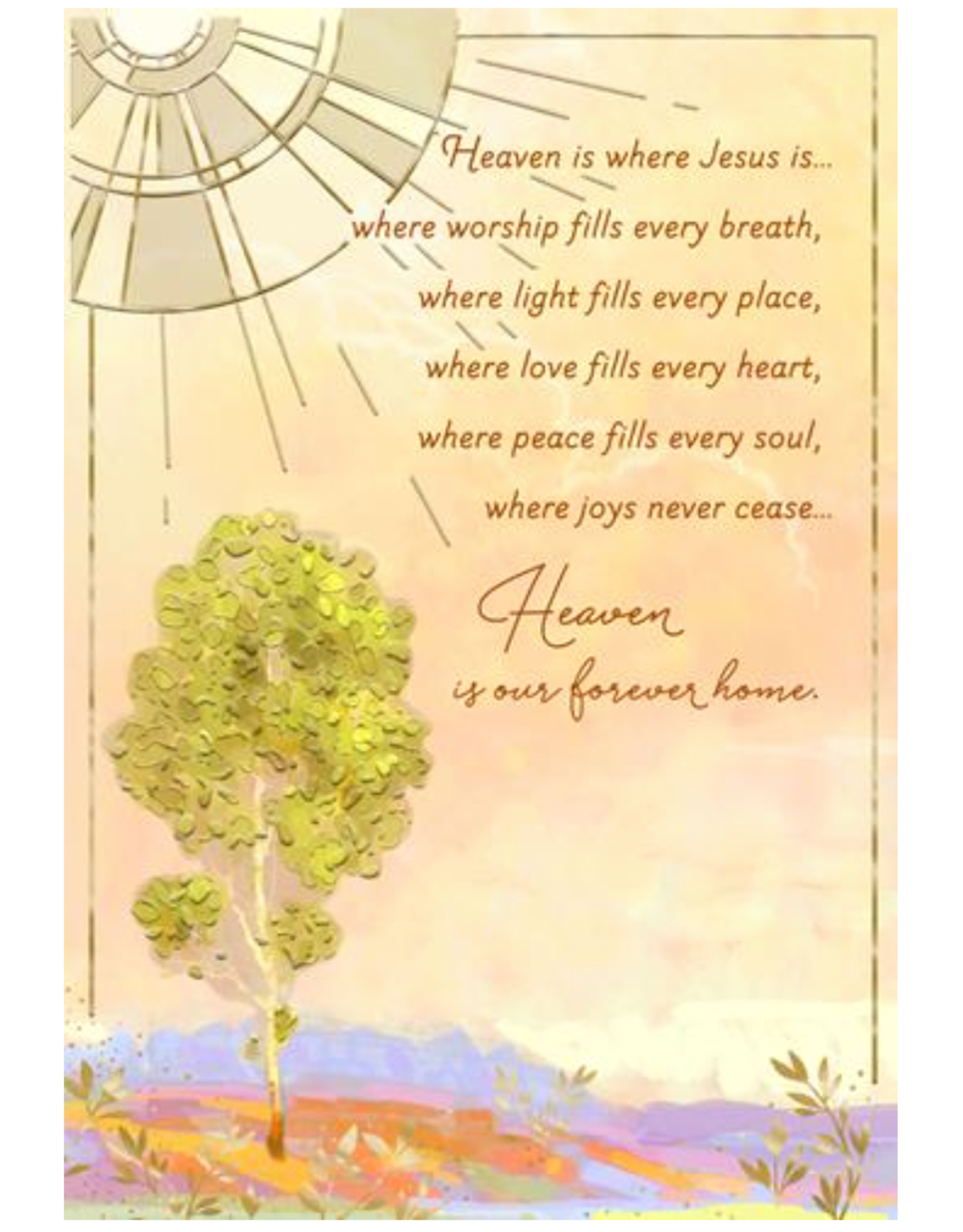 Christian Celebrations Sympathy Card - Heaven