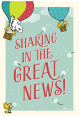 Peanuts Congratulations Card - Sharing in The Great News (Peanuts)