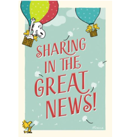 Peanuts Congratulations Card - Sharing in The Great News (Peanuts)