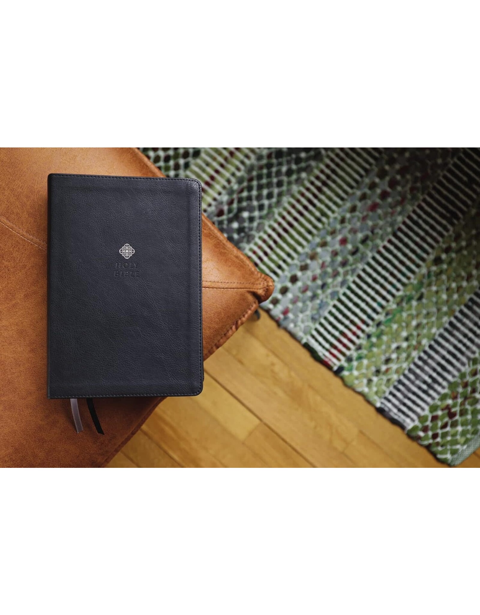 Zondervan NIV, Men's Devotional Bible, Leathersoft, Black, Large Print