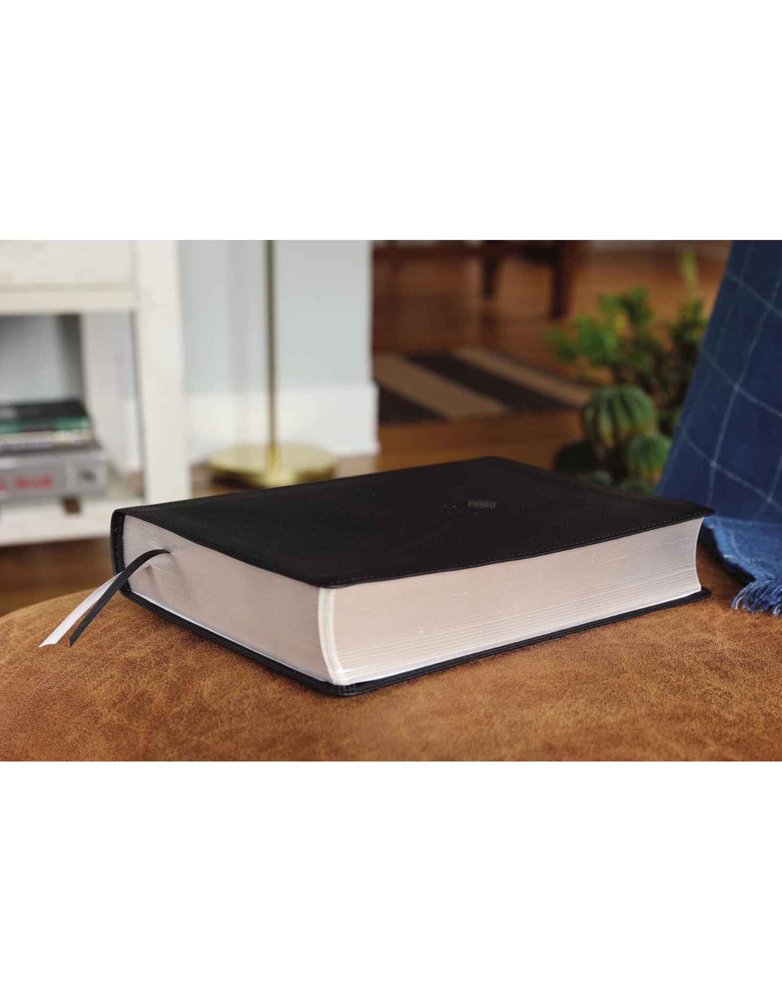 Zondervan NIV, Men's Devotional Bible, Leathersoft, Black, Large Print