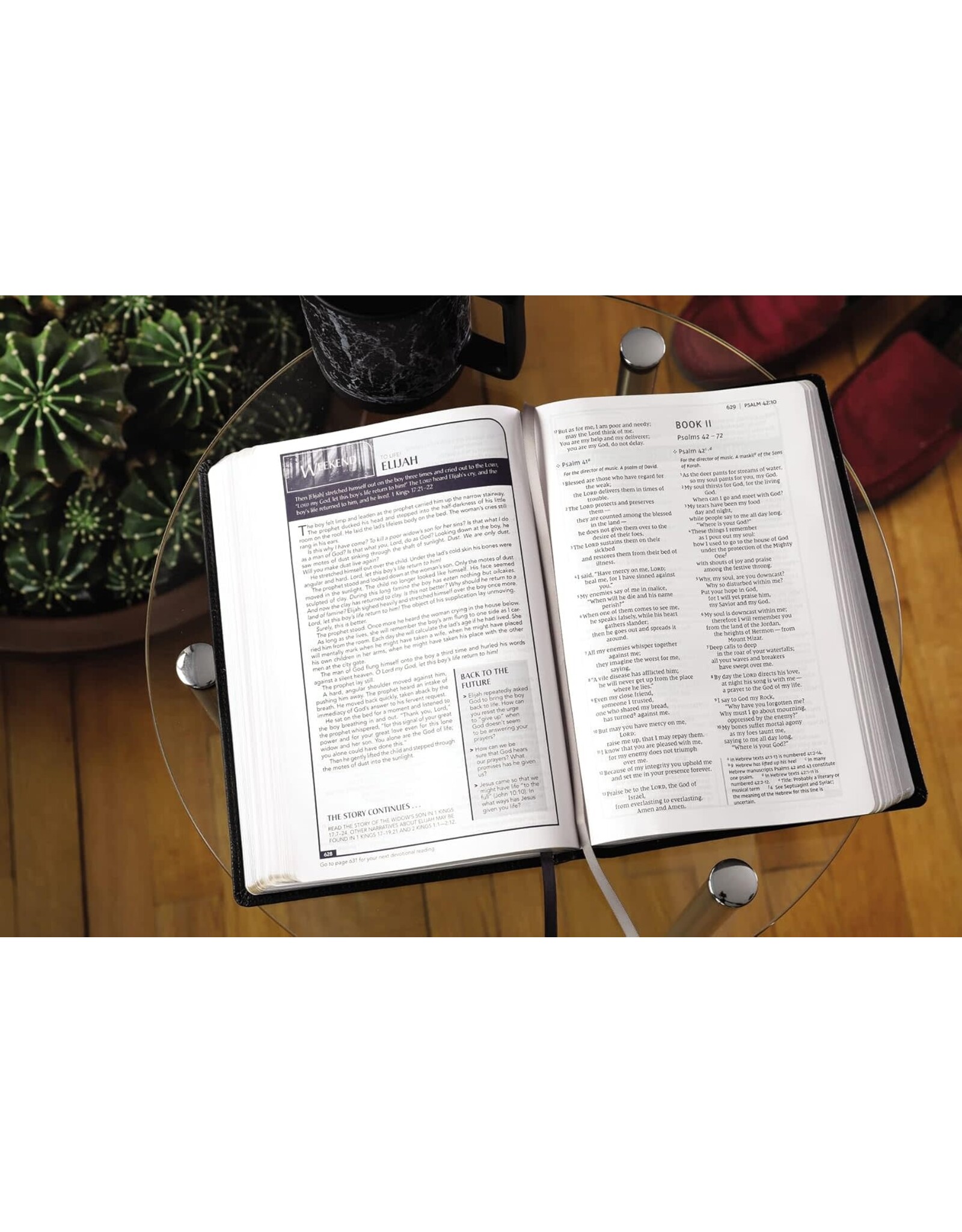 Zondervan NIV, Men's Devotional Bible, Leathersoft, Black, Large Print