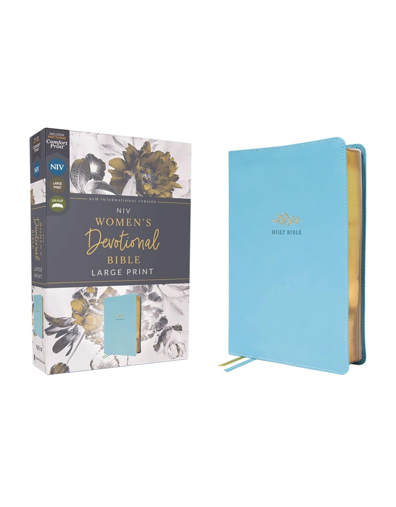 Zondervan NIV, Women's Devotional Bible, Leathersoft, Teal, Large Print