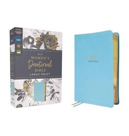 Zondervan NIV, Women's Devotional Bible, Leathersoft, Teal, Large Print