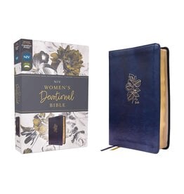 Zondervan NIV, Women's Devotional Bible, Leathersoft, Navy, Comfort Print