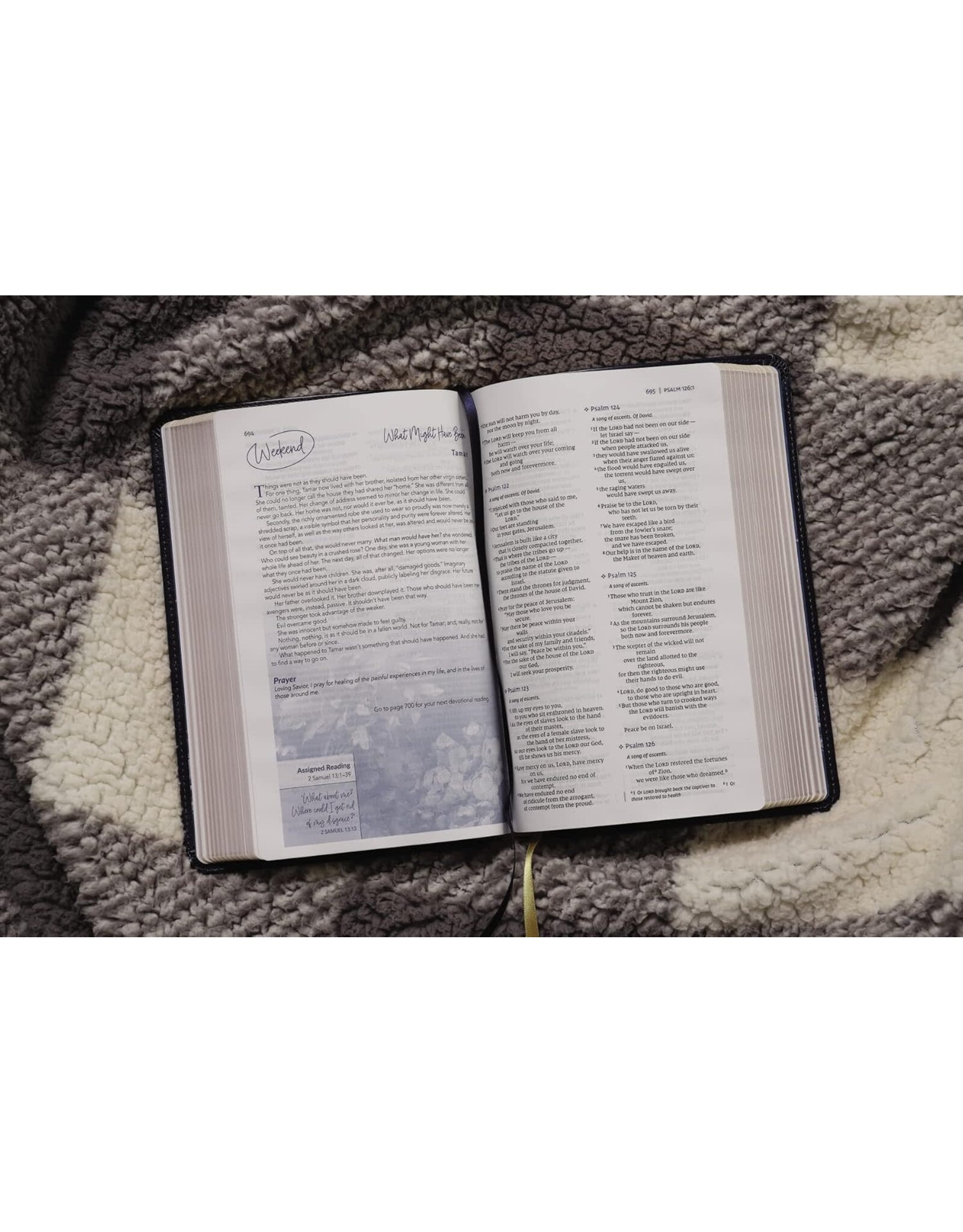 Zondervan NIV, Women's Devotional Bible, Leathersoft, Navy, Comfort Print