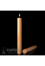 Cathedral Candle Unbleached 51% Beeswax Altar Candles 1.5"x17" APE (12)