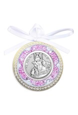 Hirten Crib Medal - Guardian Angel - Pink Shell