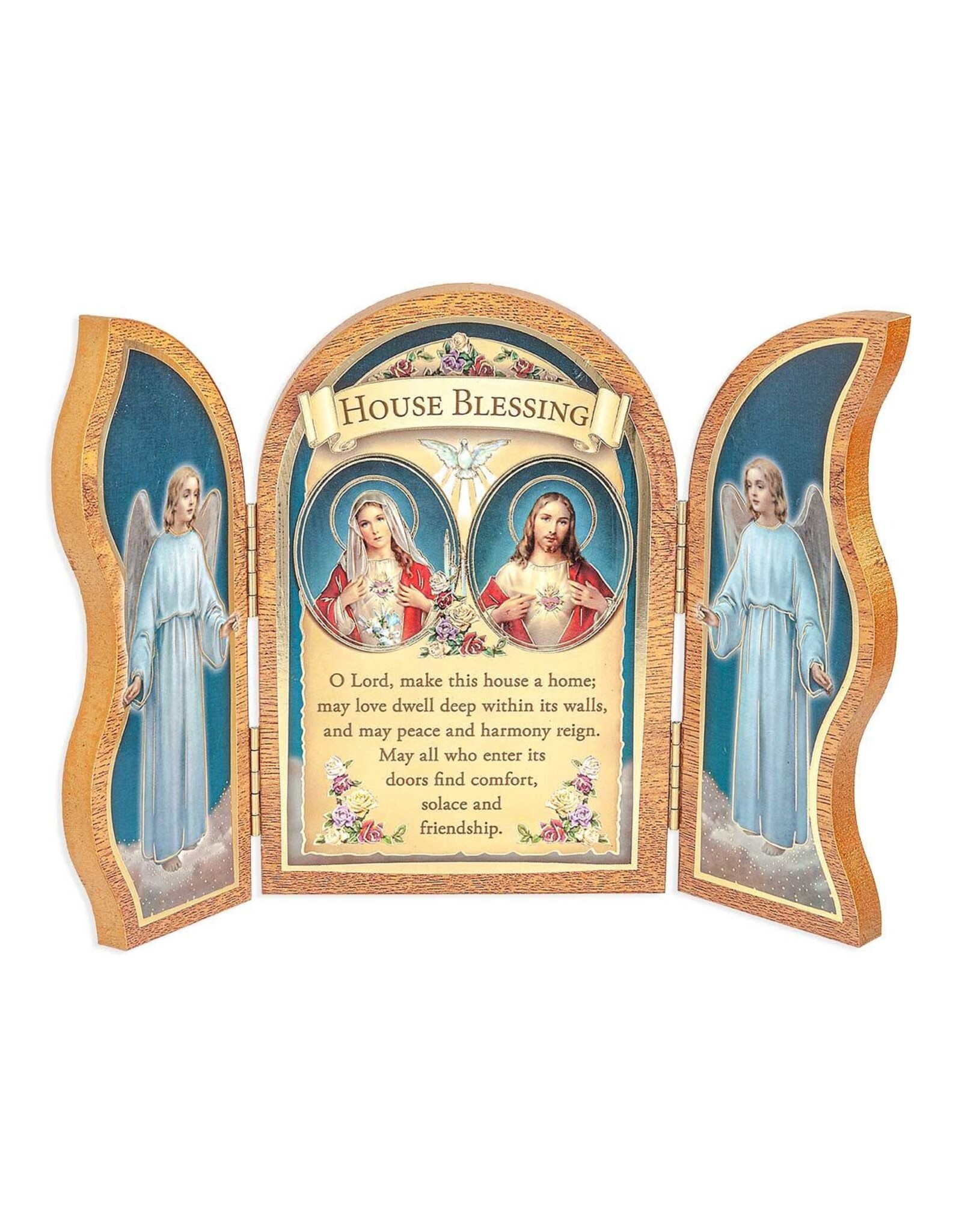 Hirten Triptych, Standing, Natural Wood, 1206 Series, 7.25"x5"   - Various Subjects