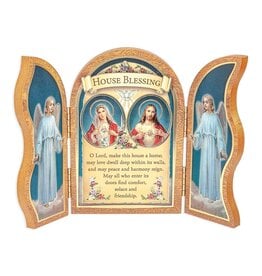 Hirten Triptych, Standing, Natural Wood, 1206 Series, 7.25"x5"  - Various Subjects