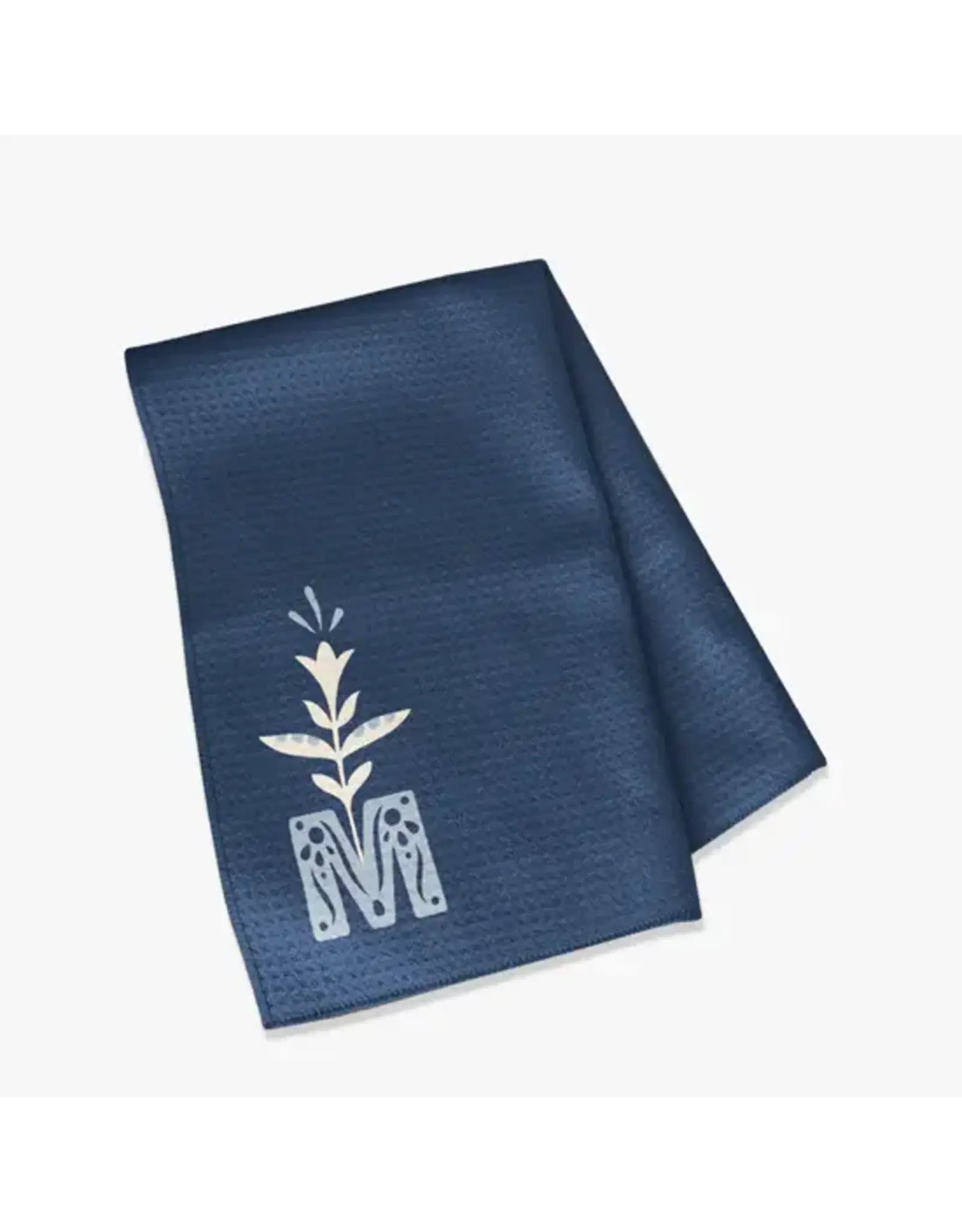 Sock Religious Dish Towel - Marian Monogram, Navy